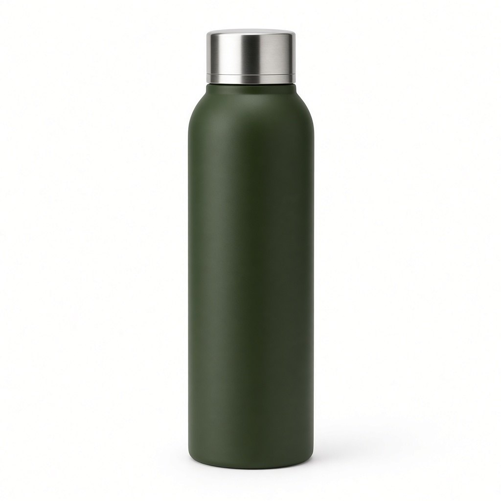 Isolierte Edelstahl-Trinkflasche 1 L, Waldgrün