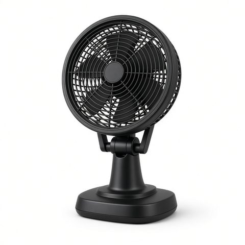 Turbo-Tischventilator, neigbar, Schwarz