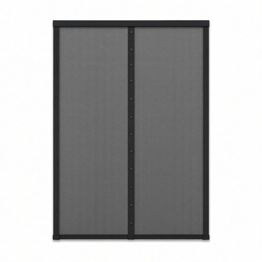 Magnet-Fliegengitter für Türen 90 × 210 cm, Schwarz